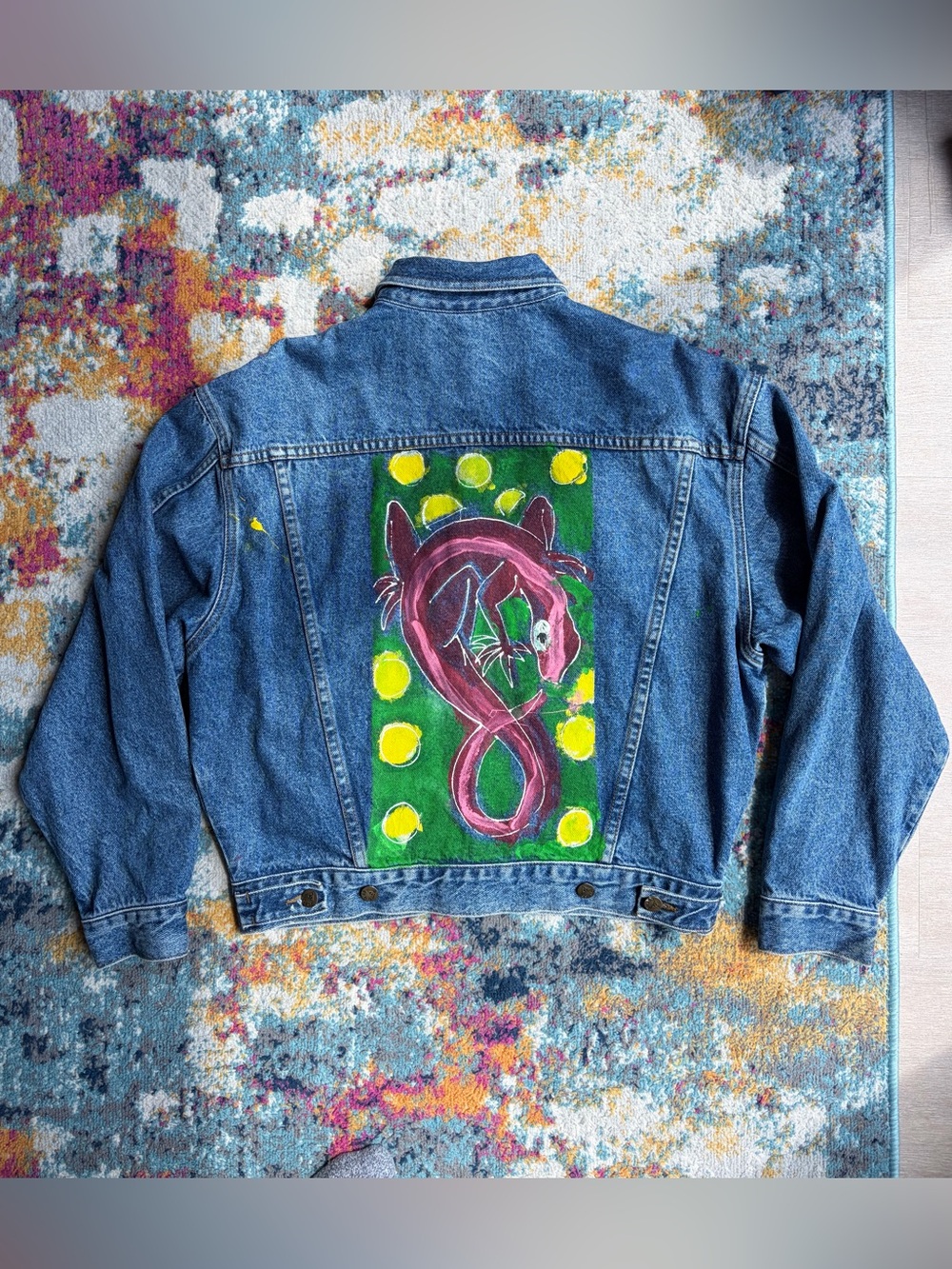 Vintage Guess Painted Denim Jacket